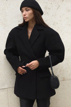 Wool Blend Relaxed Tailoring Coat