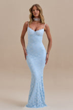 Lace Cami Backless Bodycon Maxi Lace Dress