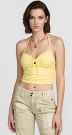 Bow Back Halter Neck Cami Top