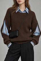 Vibemartini 2 in 1 Ribbed Cutout Sweater