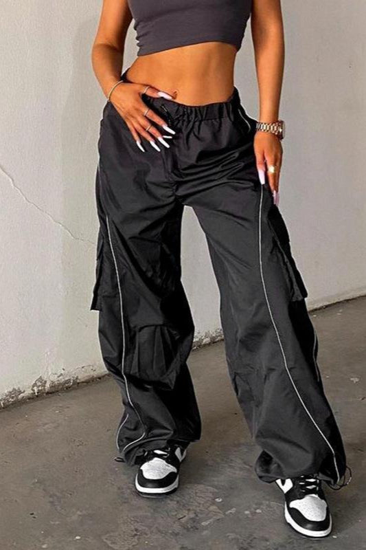 Vintage Street Straight Wide Leg Casual Cargo Pants Secondary image