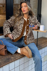 Oversized Leopard Lamb Fleece Coat