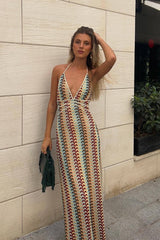 Vacation Knit Crochet Sweater Dress