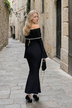 Off Shoulder Long Sleeve Sweater Dress