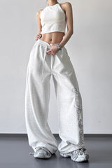 High Waist Wide Leg Straight Casual Pants