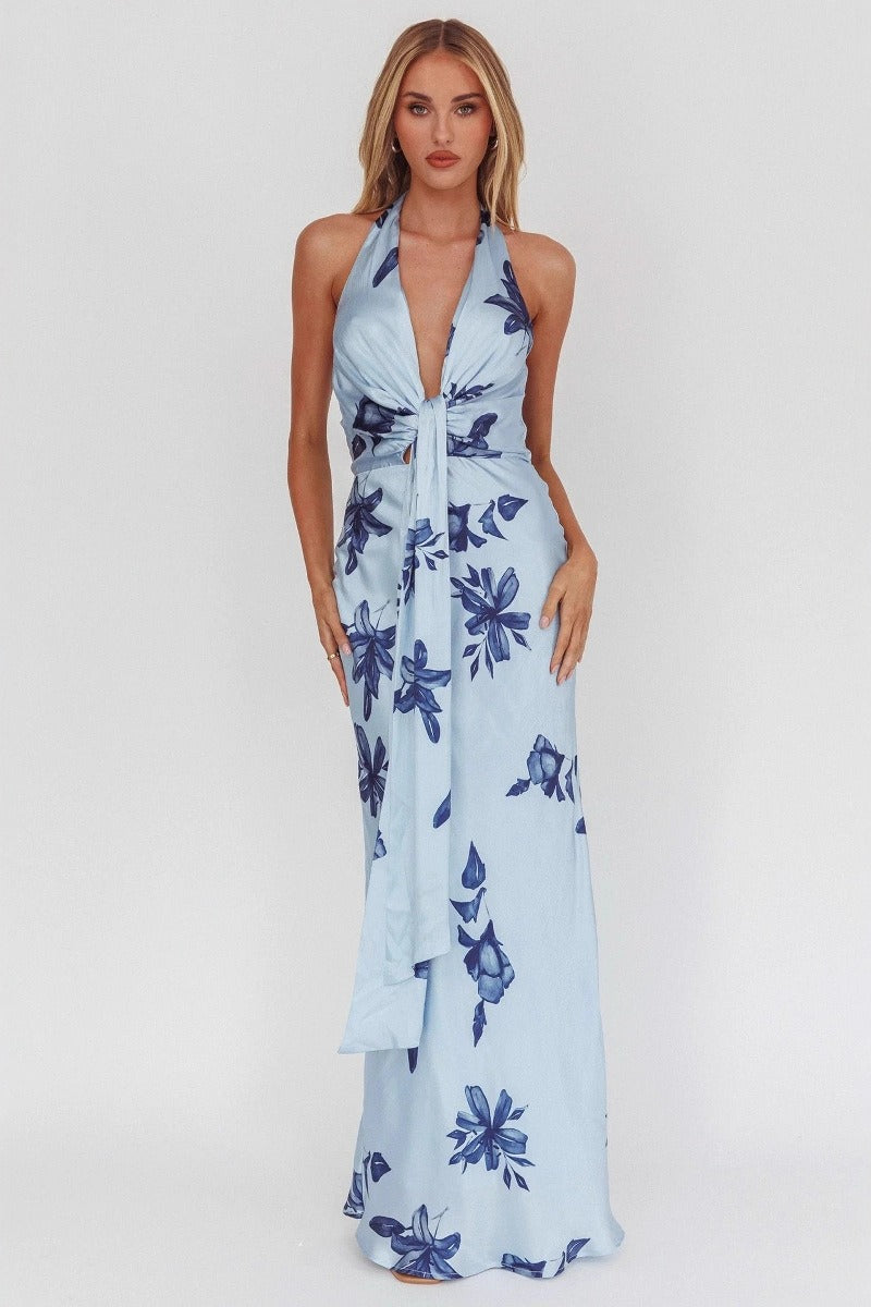 Sleeveless Bodycon Maxi Floral Dress Secondary image