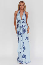 Sleeveless Bodycon Maxi Floral Dress