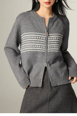 Vintage Jacquard Knit Sweater