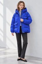 Cropped Insulated Cargo Puffer Jacket