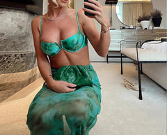 Tie-dye Brazilian Bandeau Sexy Three Piece Swim Sets