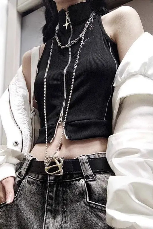 Lapel Short Moto Fashion Jacket Secondary image