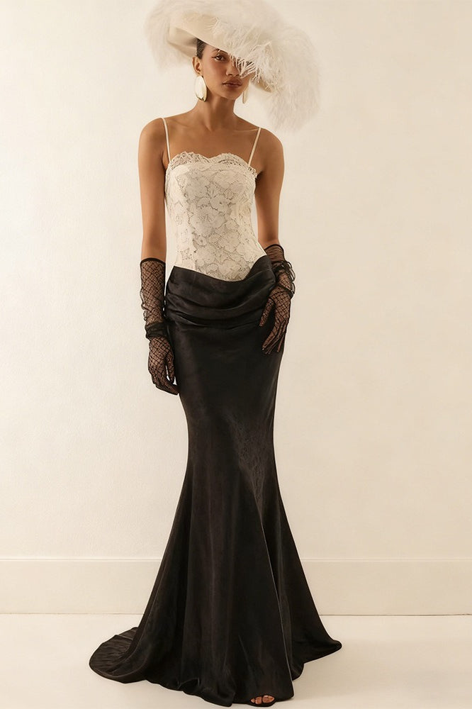 Lace Satin Mermaid Prom Dress Secondary image