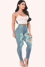 Distressed Skinny Slim Fit Casual Jeans