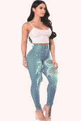 Distressed Skinny Slim Fit Casual Jeans