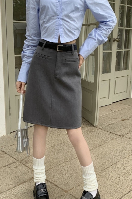 High Waist A Line Mini Skirt Secondary image