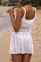 Solid Color Knit Slip Mini Dress Knit Set