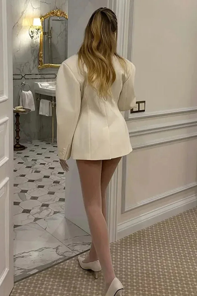 Turn Down Collar Casual Blazer Secondary image