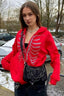 Street Style Rhinestone Skull Hoodie