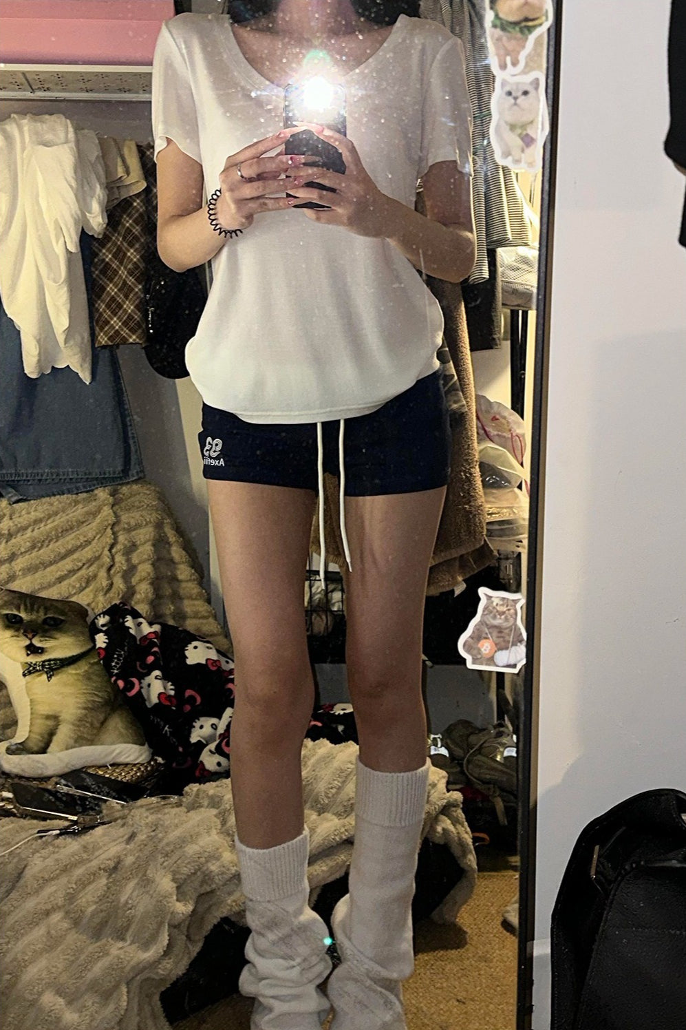 Low Waist Contrast Trim Booty Shorts Secondary image