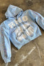 Rhinestone Varsity Number Graphic Zip Hoodie