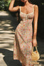 Elegant Sleeveless Floral Printed Maxi Dress