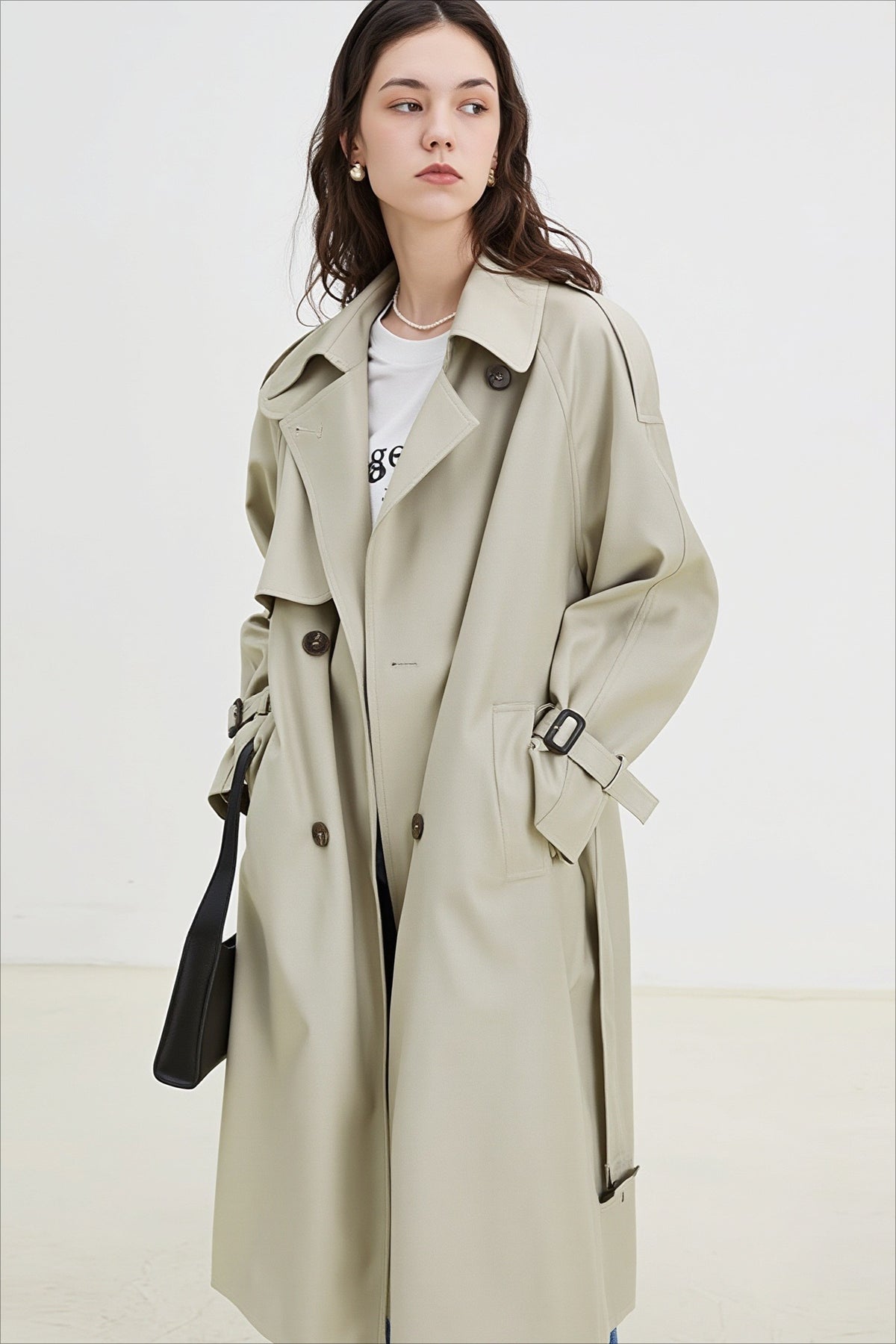 Storm Flap Raglan Sleeve Double Breasted Coat