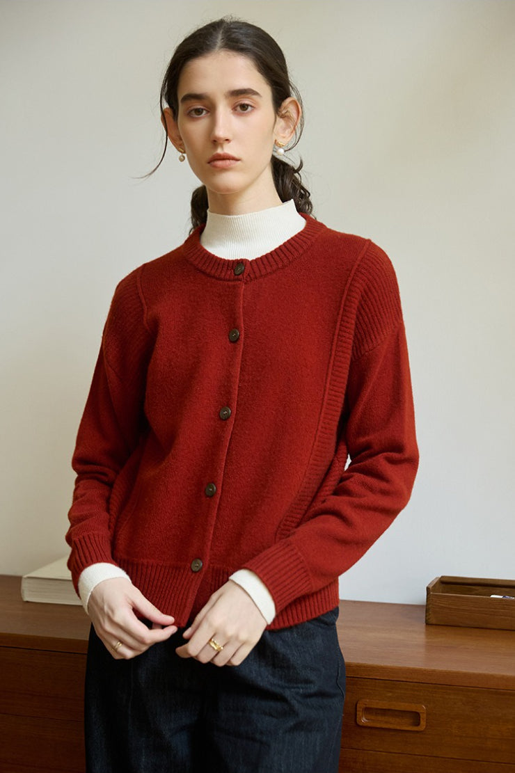 Elegant Crewneck Draped Knit Top Secondary image