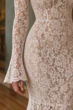 Lace Slim Bodycon Lined Midi Dress