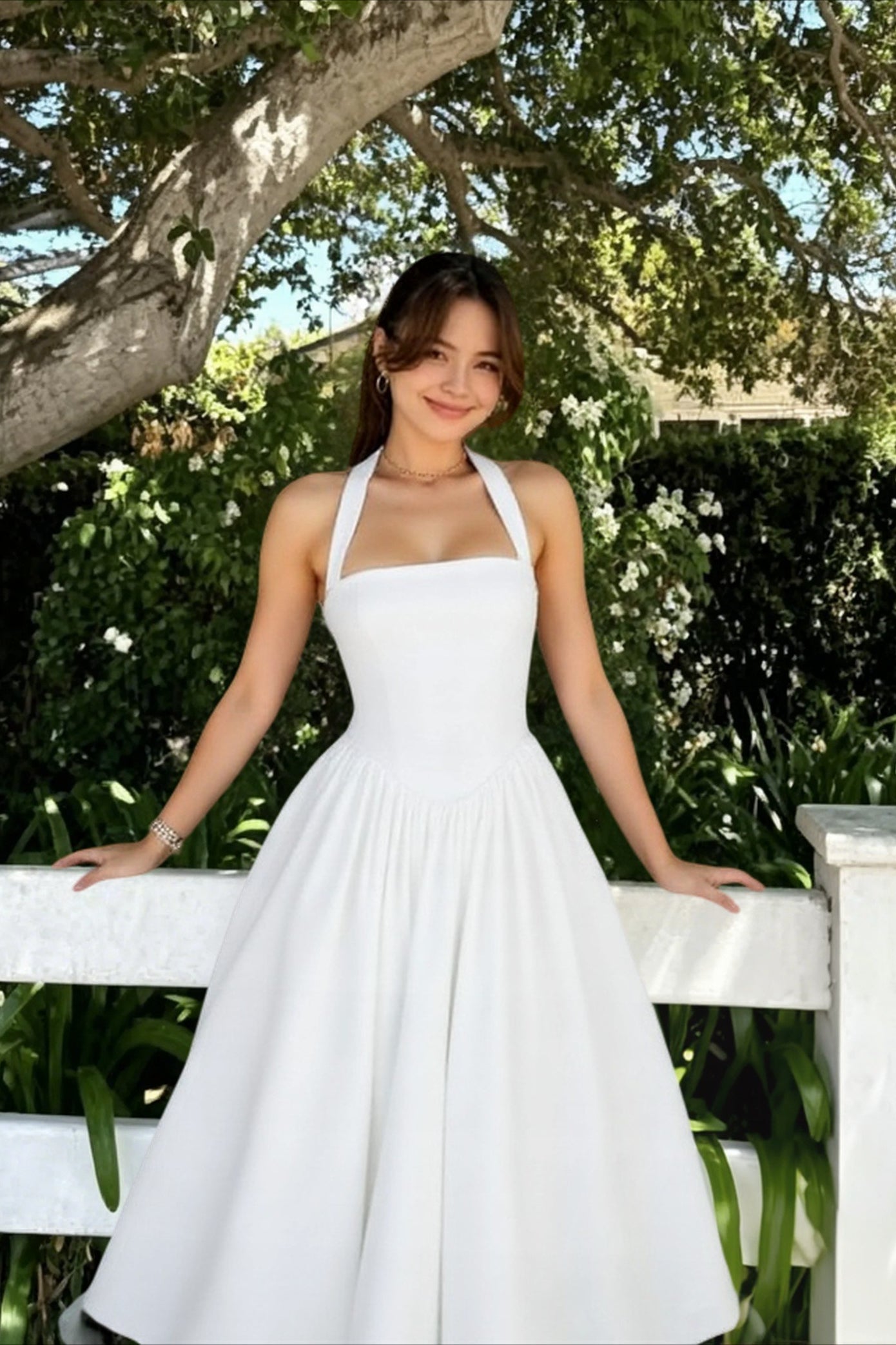 Tie-Waist Puff Party Dress Main image