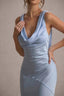 Elegant Satin Mermaid Backless Bodycon Dress