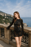 Leopard Gradient Gothic Mini Dress