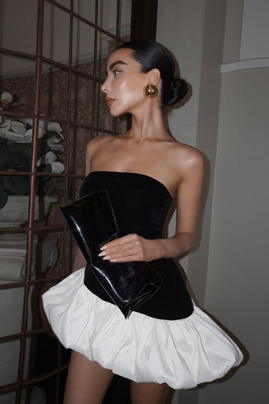 Strapless Peplum Party Dress Main image