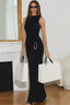 Knotted Waist Backless Midi Wrap Dress