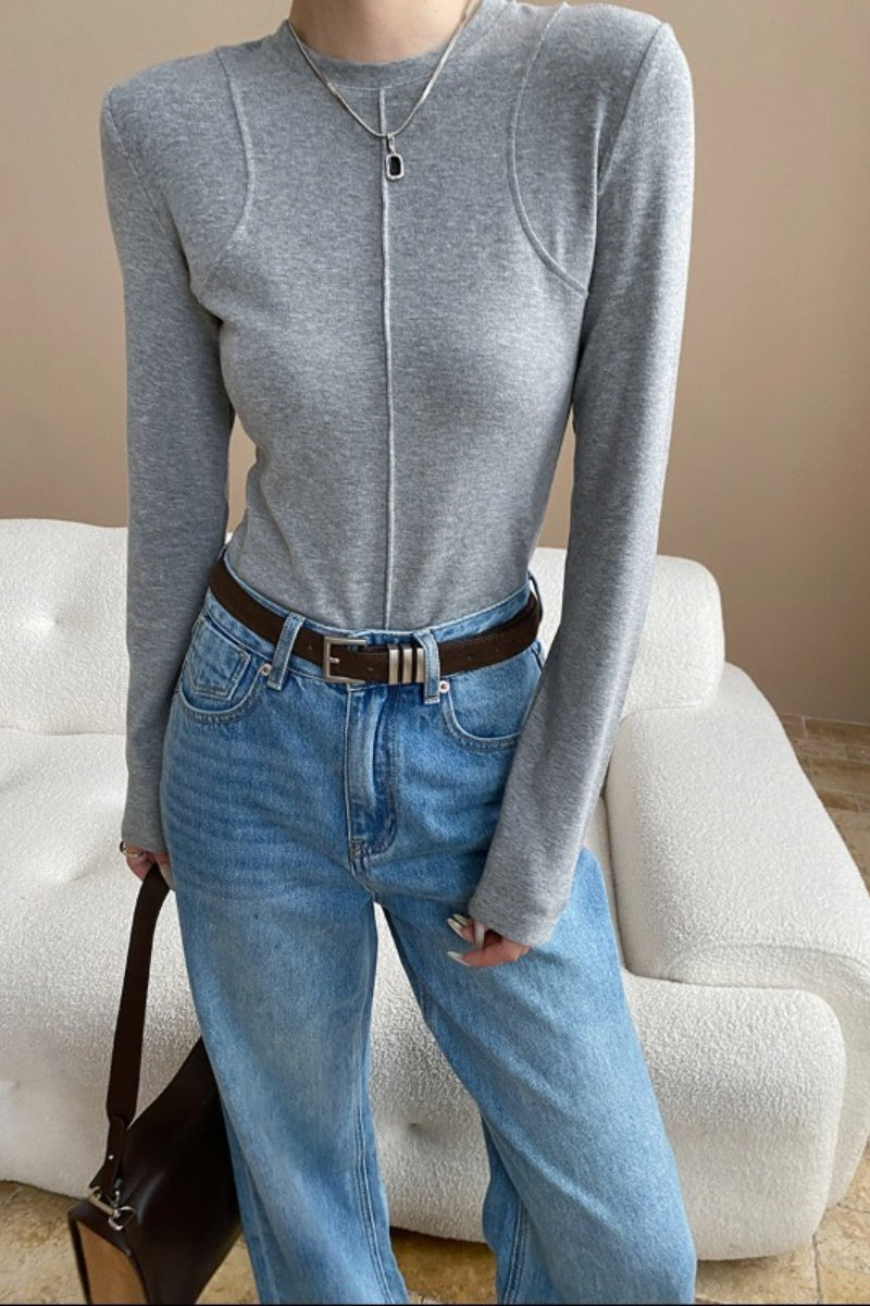 Slim Fit Tailored Long Sleeve Top Main image