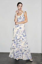 Elegant Ruffle Floral Dress