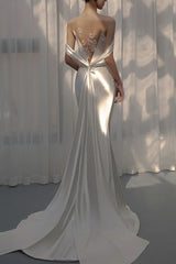 Satin Mermaid Sweetheart Wedding Dress