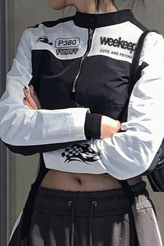 Contrast Letter Print Utility Jacket Secondary image
