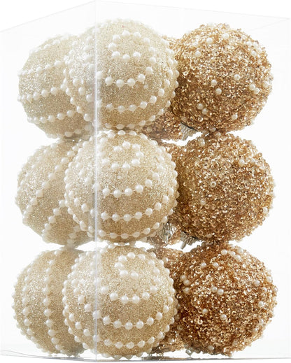 Shatterproof Red Christmas Ball Ornaments - Set of 12 - 70mm/2.76" - Holiday Party Decorations