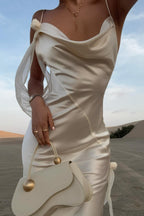 Cami Backless  Maxi Silk Dress