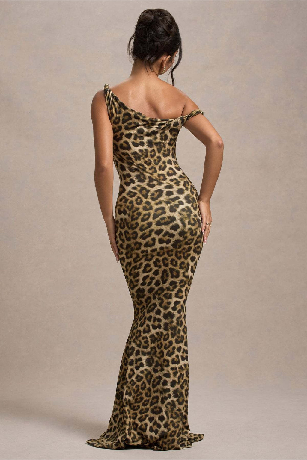 Print One-Shoulder Bodycon Party Dress