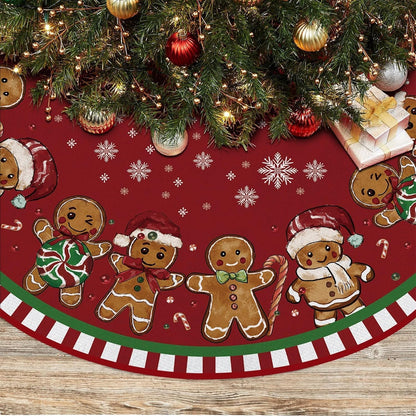 Gingerbread Man Pencil Tree Skirt - 36"