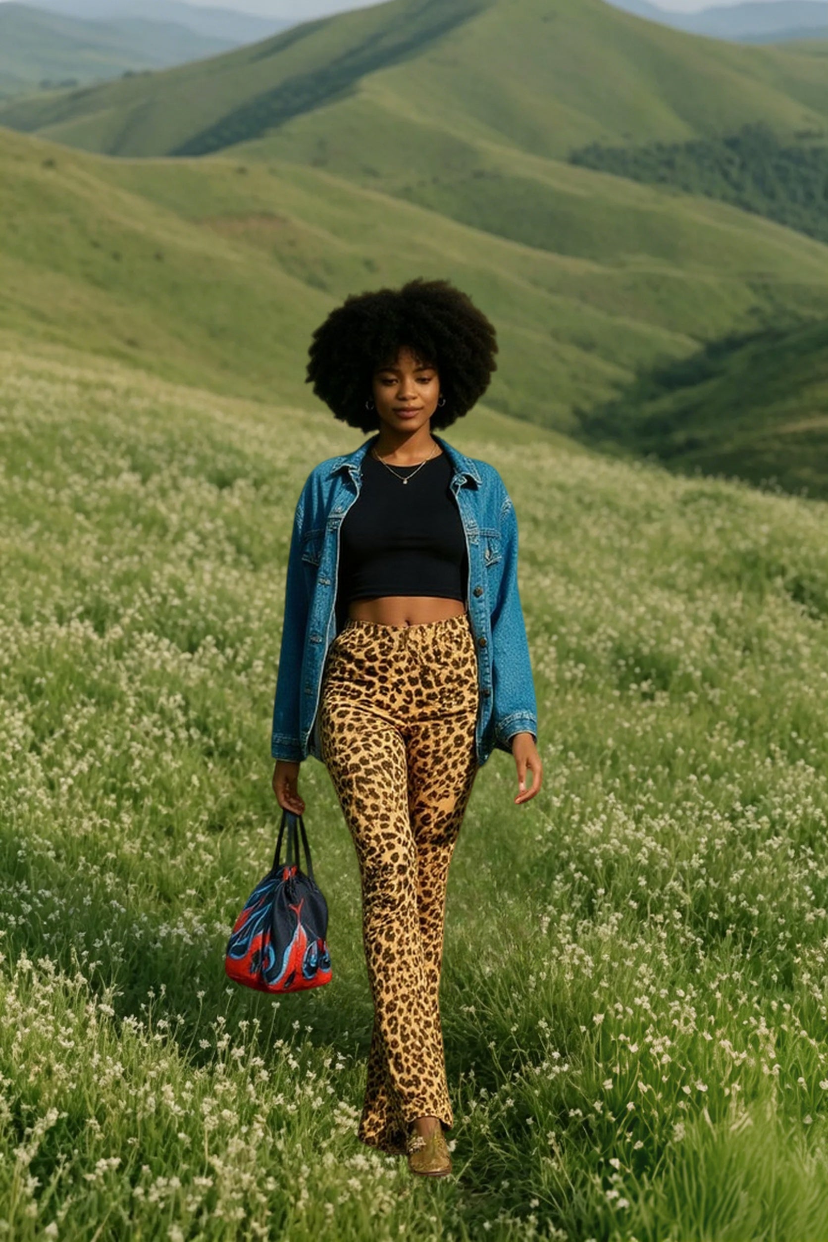 Leopard Print Flare Pant Main image