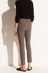 Cropped Straight High Waist Stretch Minimalist Pants