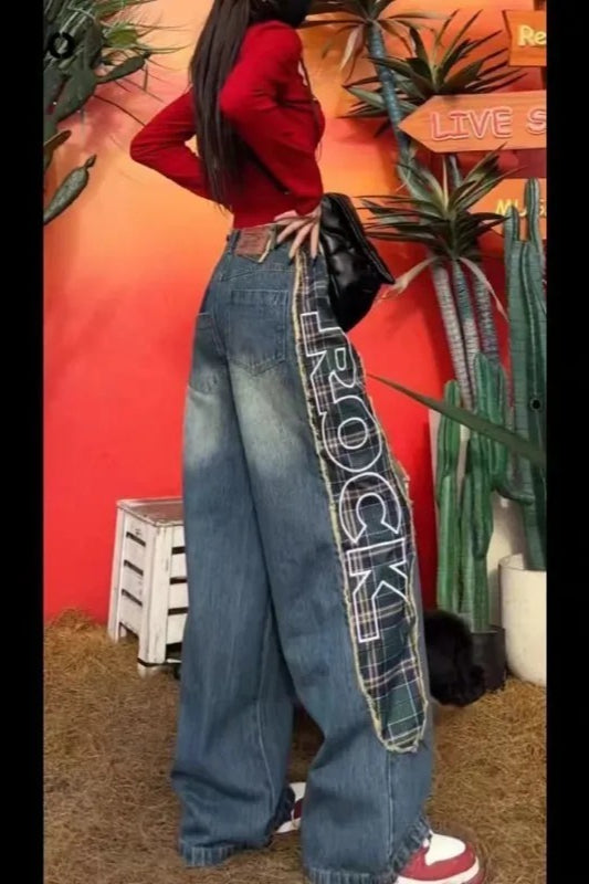 Hip-Hop Patchwork Jeans Secondary image