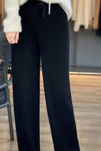 Thickened Wool High Waist Knit Pants