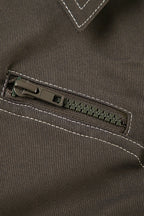 Retro Notch Collar Belted Jacket