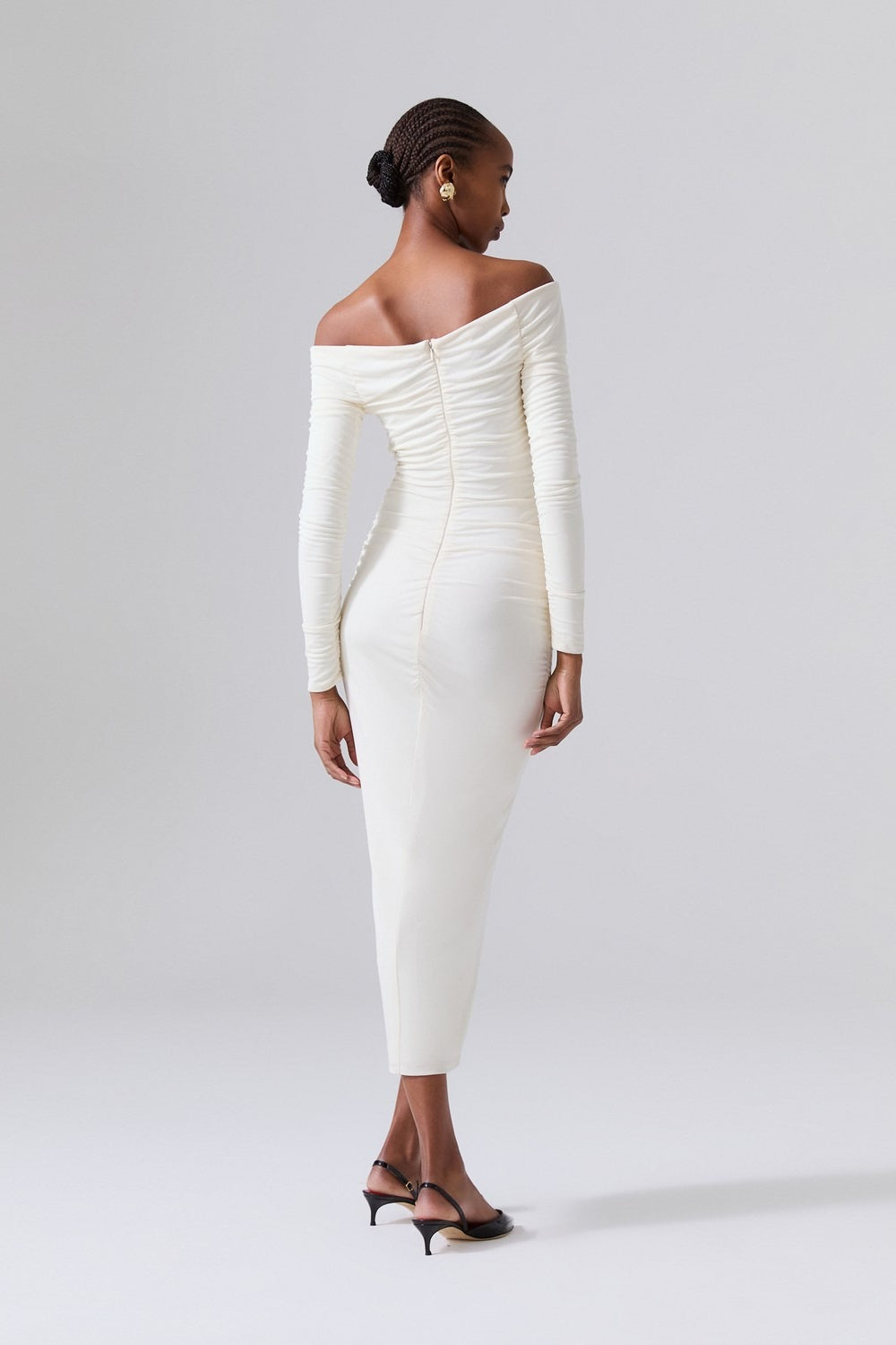 Plunging Strapless Ruched Reception Dress Secondary image