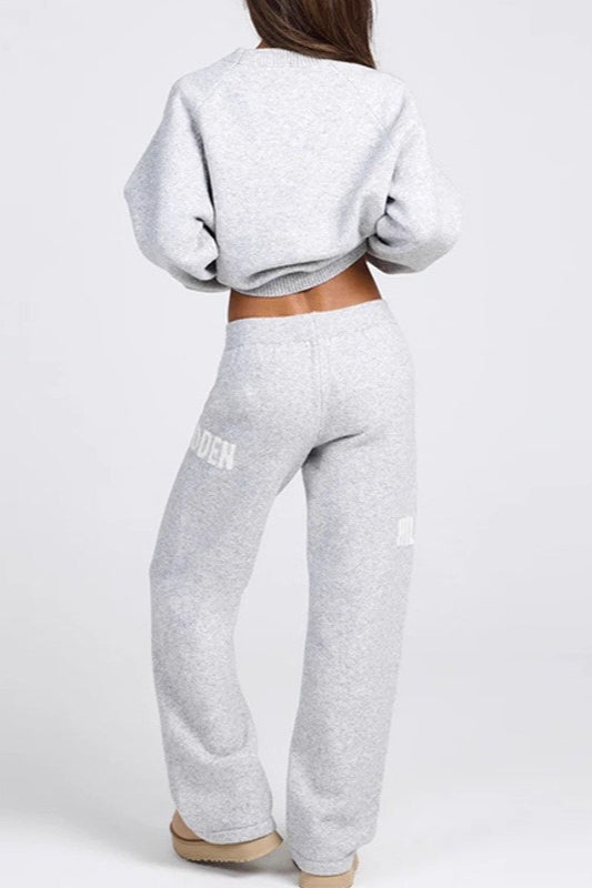 Hip Hop Street Style Sweater Pants Knit Set Secondary image