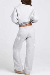 Hip Hop Street Style Sweater Pants Knit Set