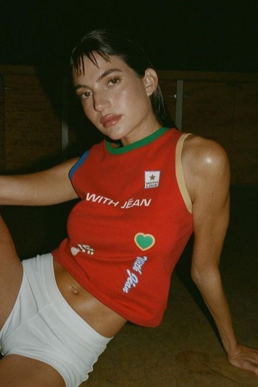 Y2K Panel Letter Print Tank Top Secondary image